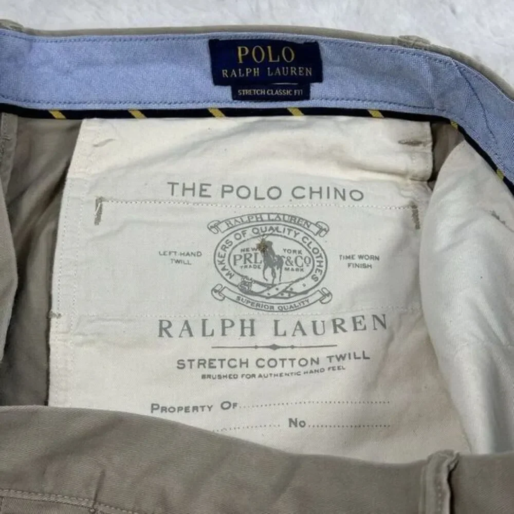 Polo Ralph Lauren Shorts Mens 34 Tan The Polo Chino Stretch Classic Cotton Twill